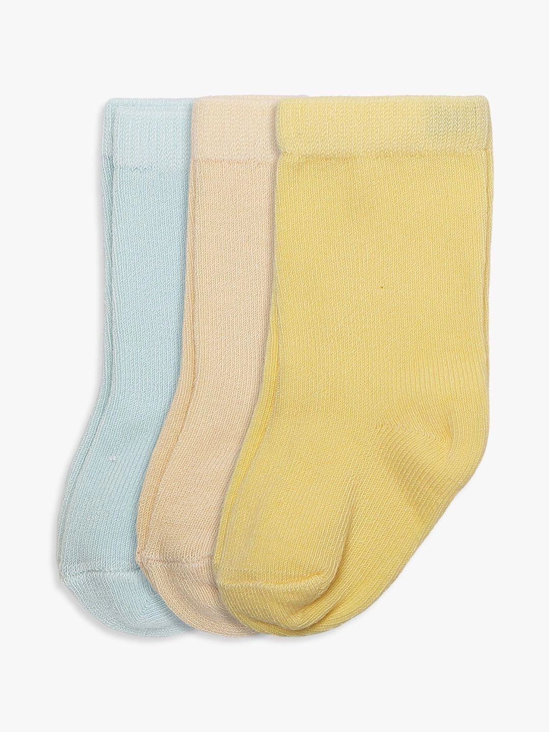 MINI KLUB Unisex Kids Pack of 3 Cotton Blend Assorted Calf Length Socks-picture-24