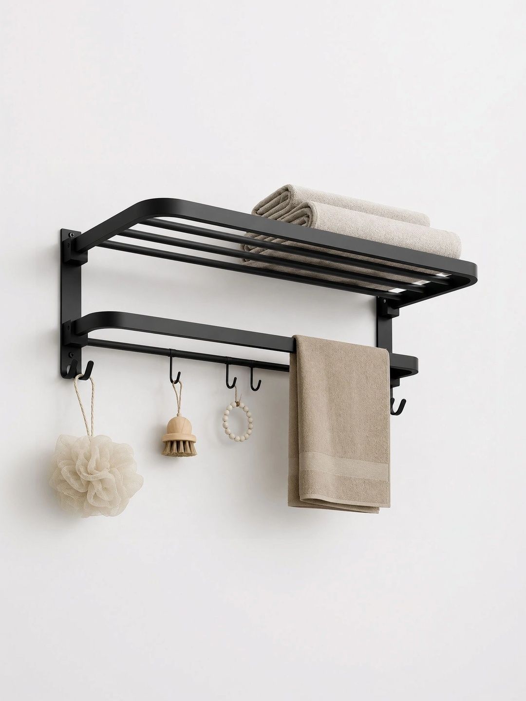 PilluBathFitting Black Solid Stainless Steel Towel Holder-picture-23