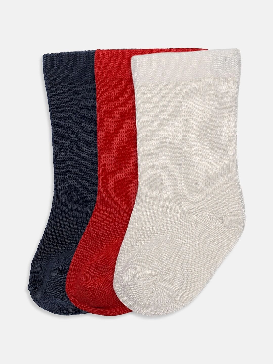 MINI KLUB Unisex Kids Pack of 3 Cotton Blend Assorted Calf Length Socks-picture-10