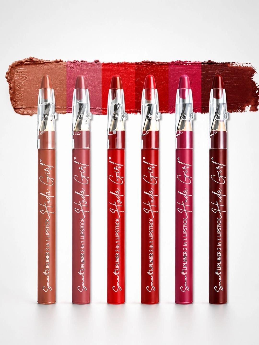 Huda Girl Set Of 6 Creamy Matte Lip Liner With Built In Sharpener-12g Each-image-17