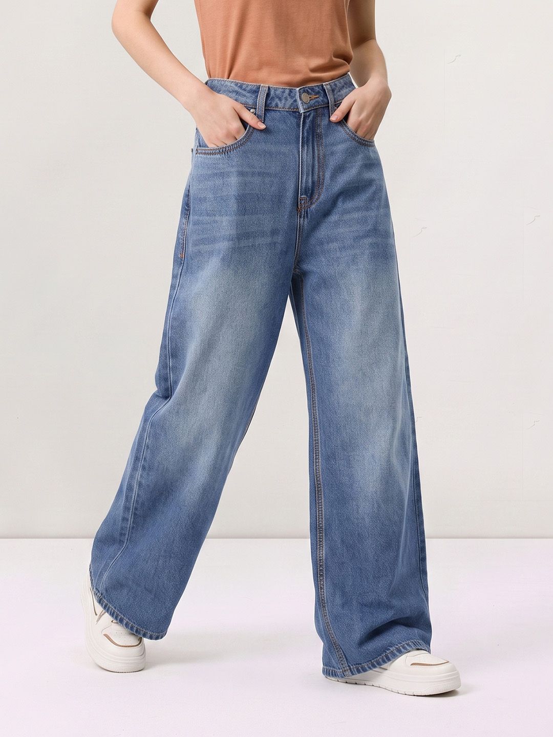 The Roadster Life Co. Women Baggy Pure Cotton Jeans-picture-41