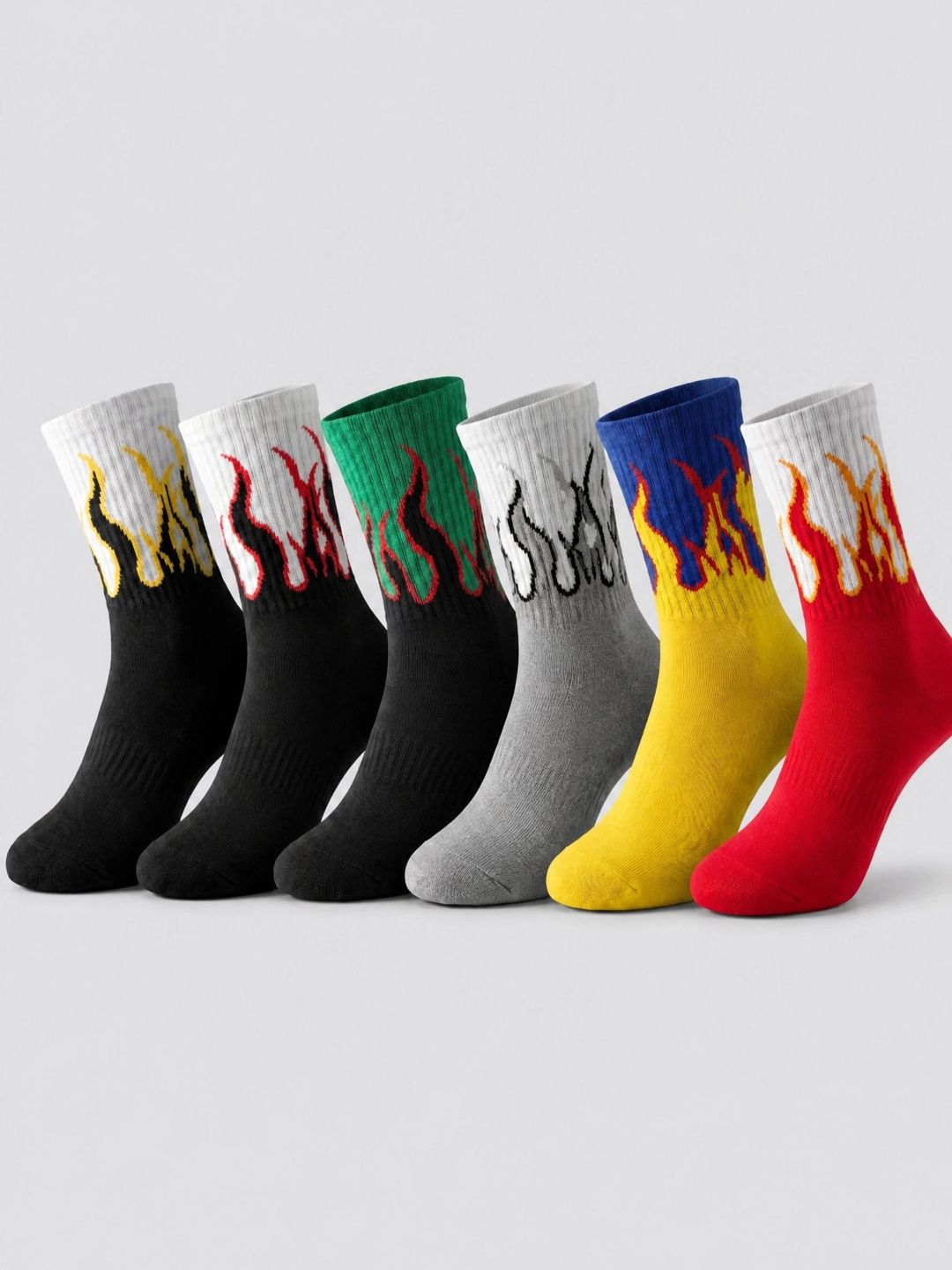 Moda Rapido Men Pack of 6 Cotton Blend Patterned Calf Length Socks-picture-26