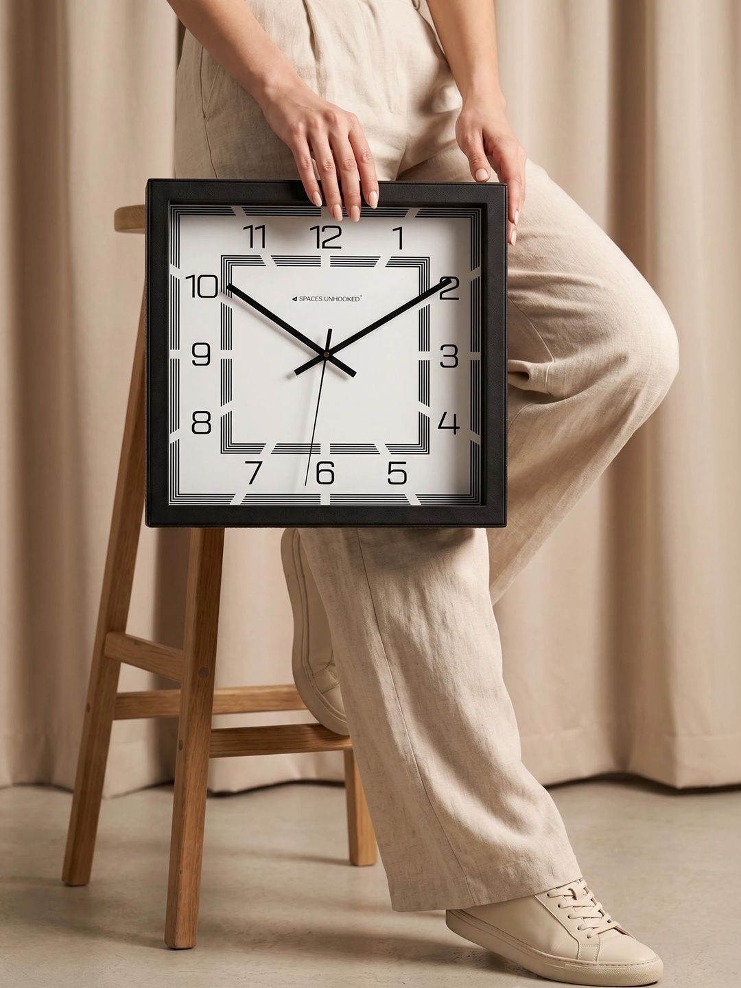 Spaces Unhooked Black Wall Clock-image-20
