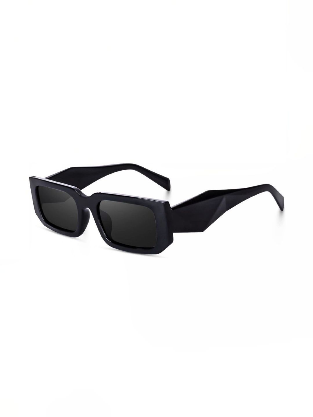 YOUTH CLUB Unisex Black Lens & Black Rectangle Sunglasses with-picture-26