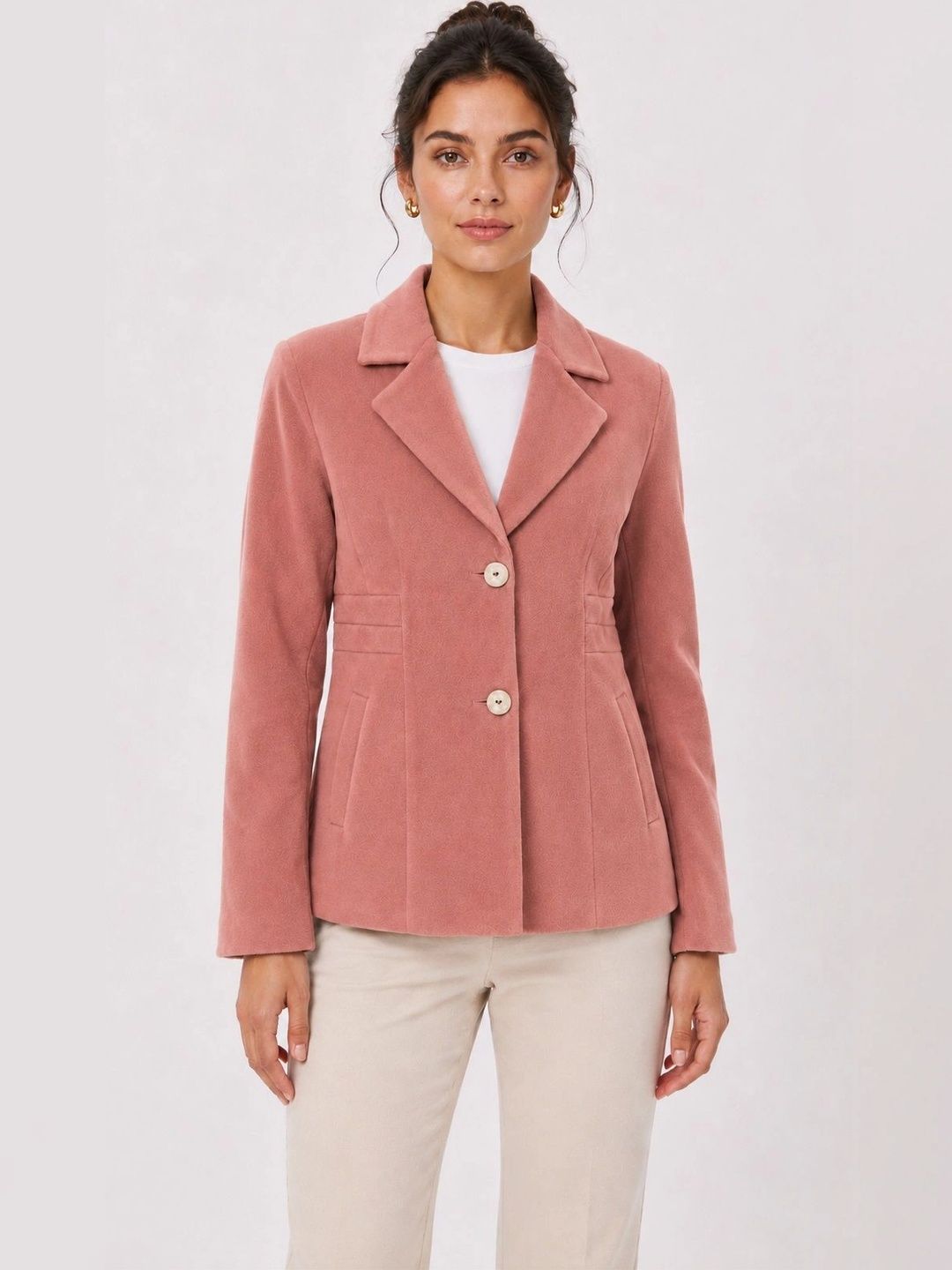 The Roadster Lifestyle Co Notched Lapel Single-Breasted Casual Blazer-picture-17