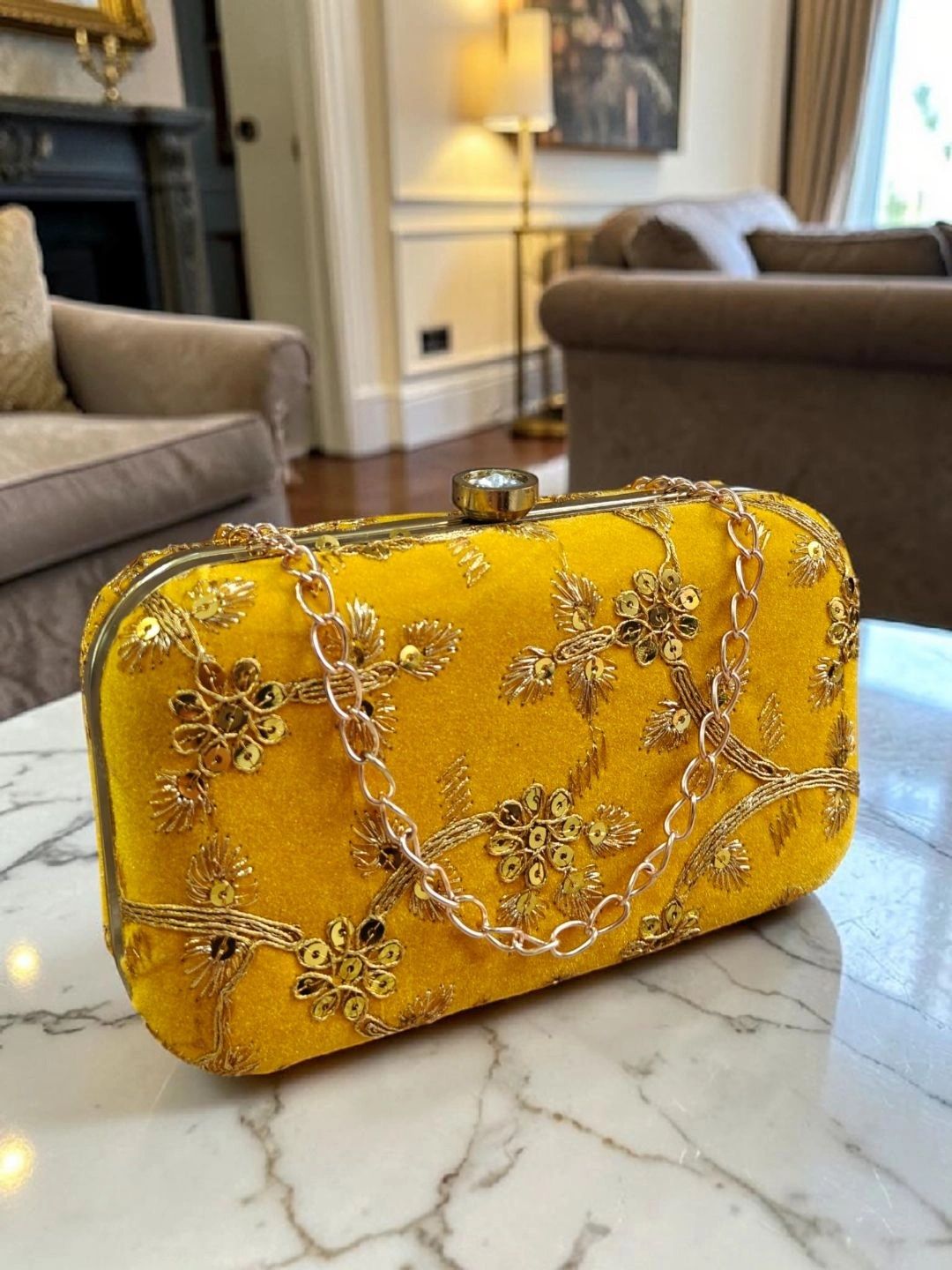 Anish Traders Embroidered Embellished Box Clutch-picture-29