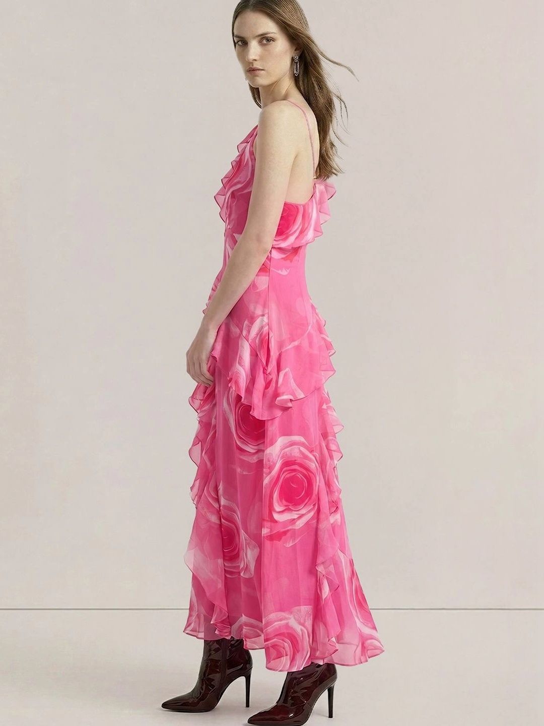 Vero Moda Floral Print Ruffled Maxi Dress-picture-21