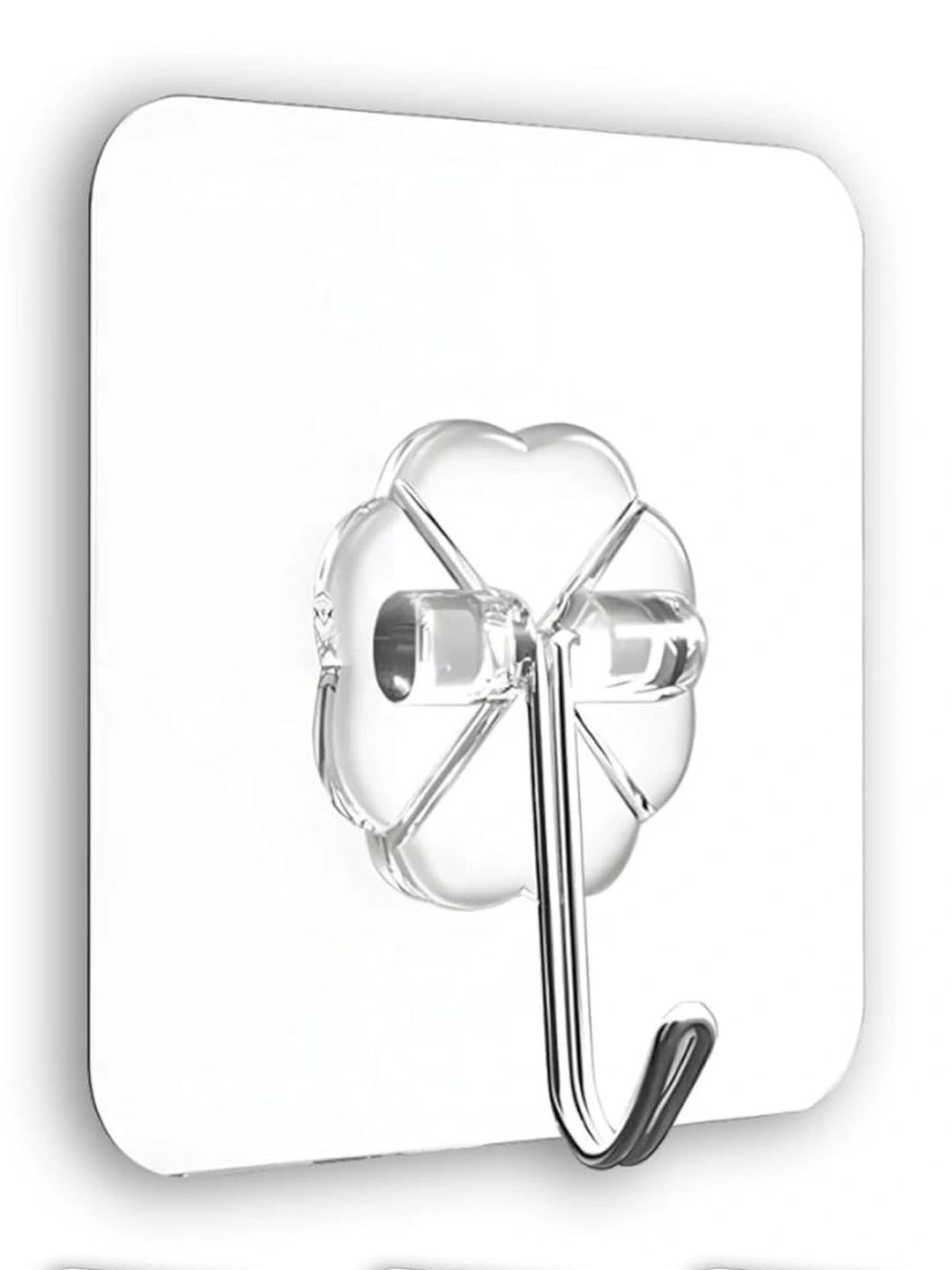 agarwalhardwareandplywood 20-Pcs White Flower Adhesive Wall Hooks-picture-12