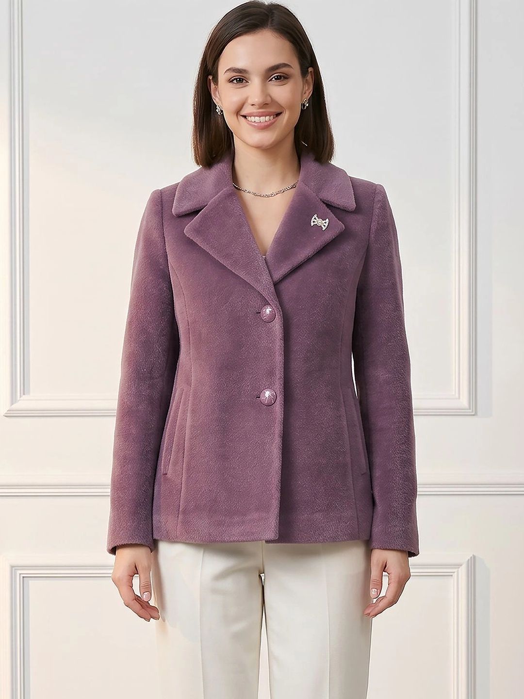 Navsha Single-Breasted Tailored Fit Blazers-image-46