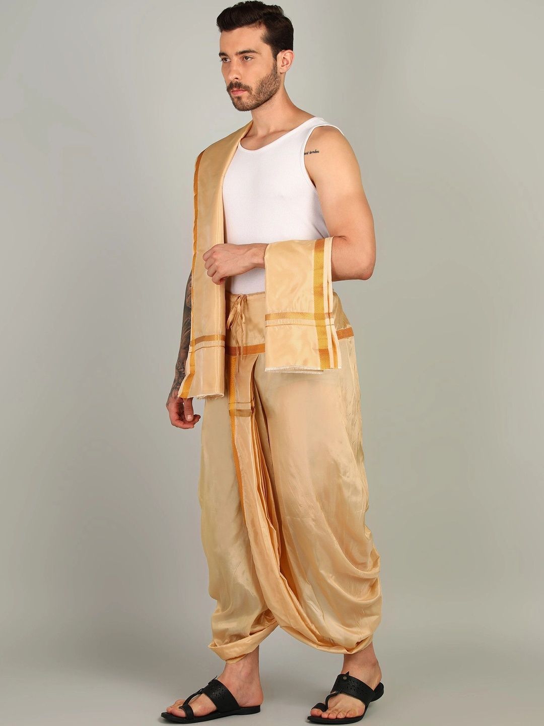 AKESHAVAM Men Striped Dhoti Dhotis-picture-57