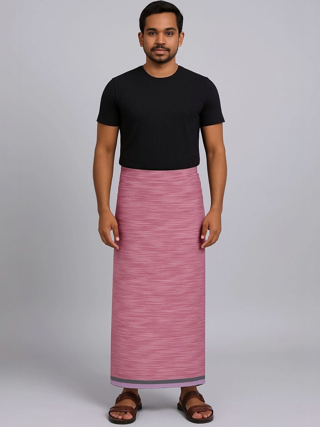 AKESHAVAM Men Striped Cotton Dhoti Dhotis-picture-39
