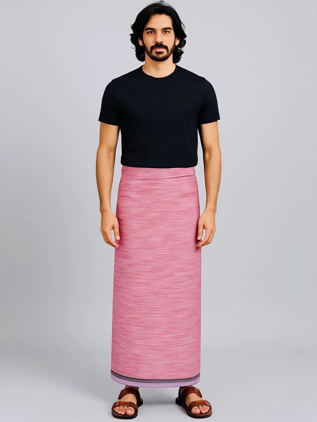 AKESHAVAM Men Striped Cotton Dhoti Dhotis-picture-25