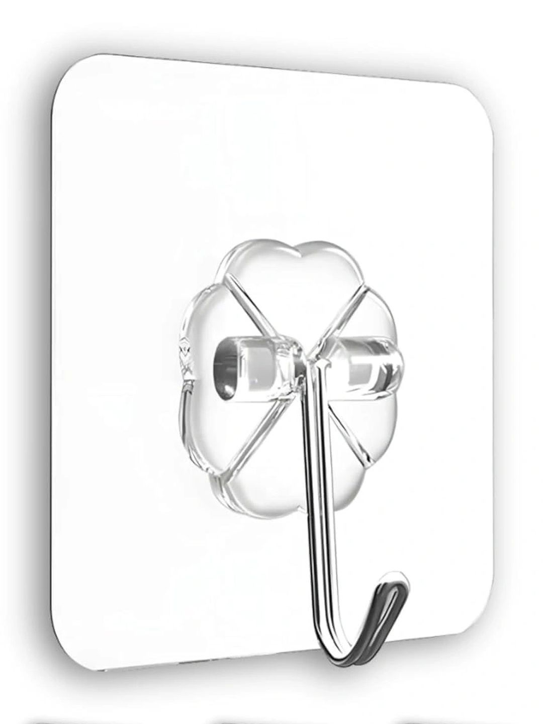 agarwalhardwareandplywood 10-Pcs White Flower Adhesive Wall Hooks-picture-54