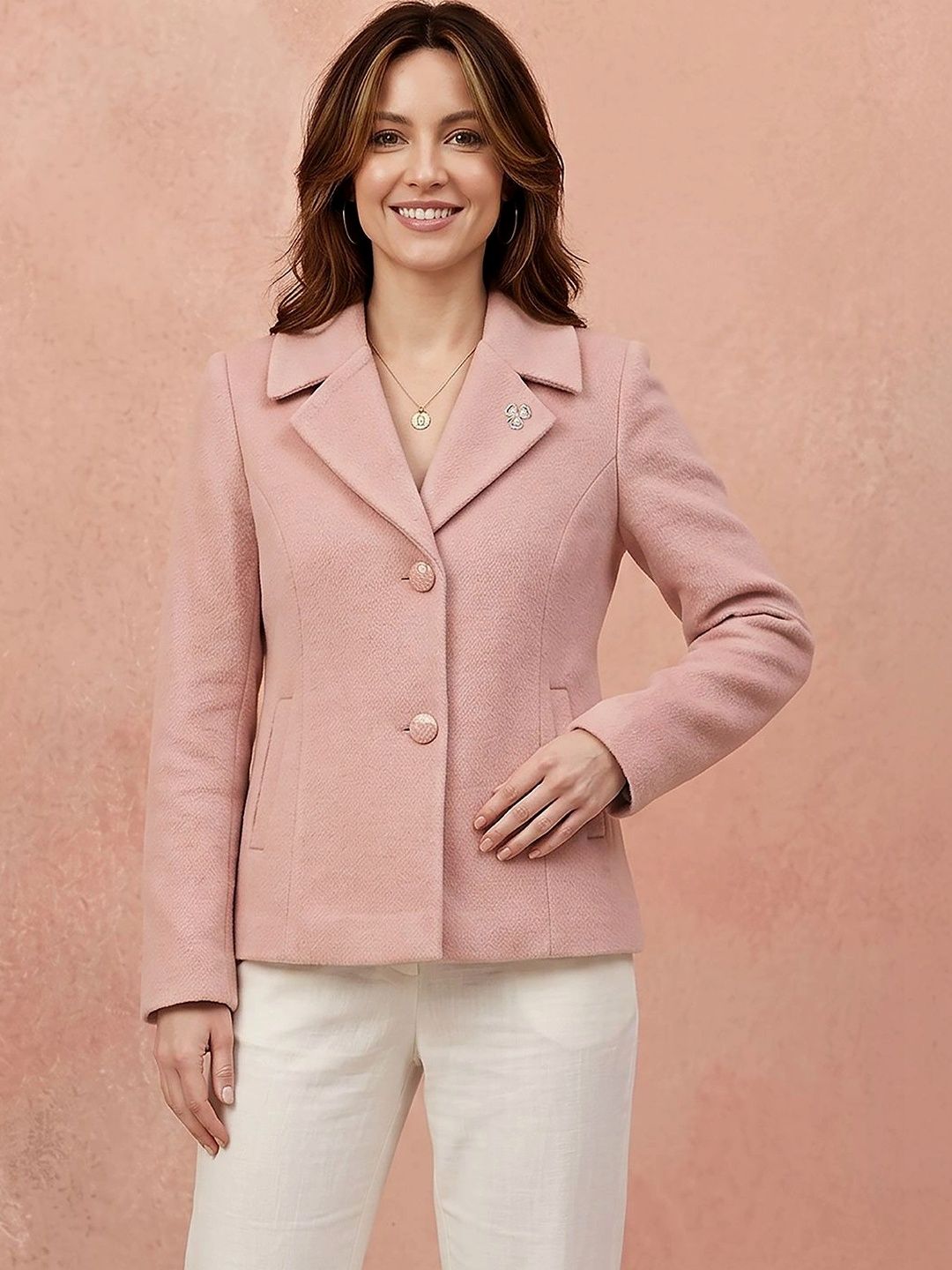 all about you Notched Lapel Single-Breasted Tailored Fit Blazers-picture-49