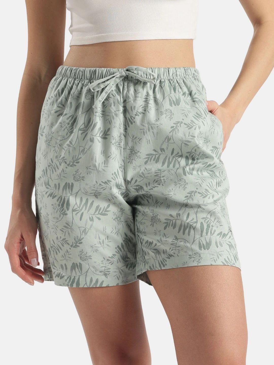 Jockey Super Combed Cotton Yarn Dyed Woven Relaxed Fit Shorts with Side Pockets - RX15-picture-50