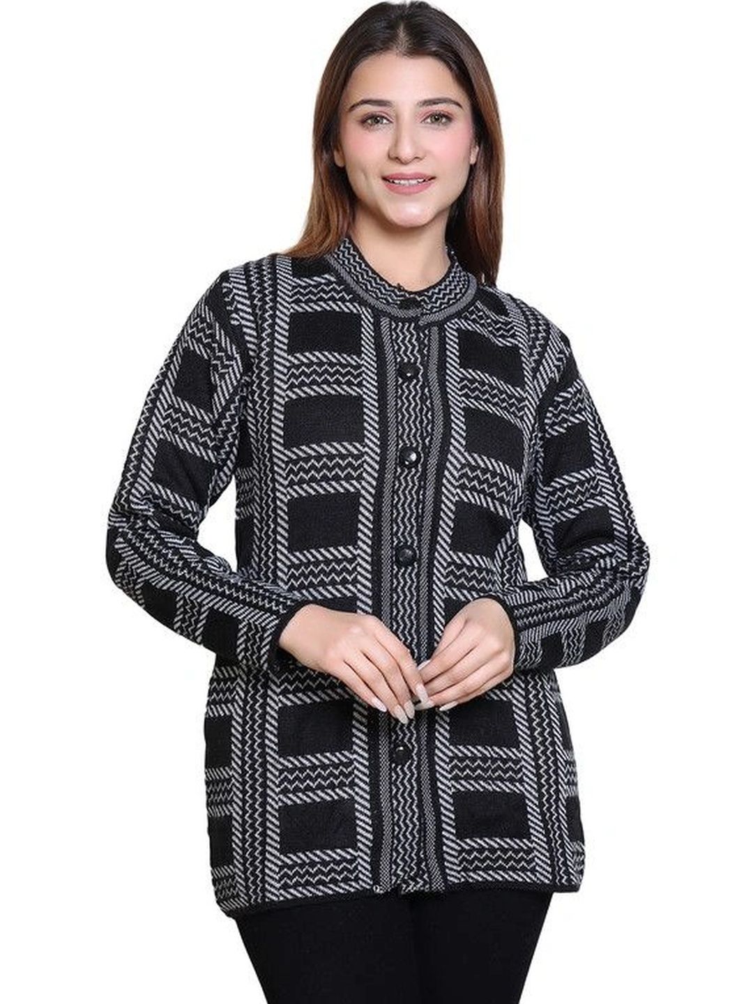 Grand Line Women Checked Cardigan-picture-38