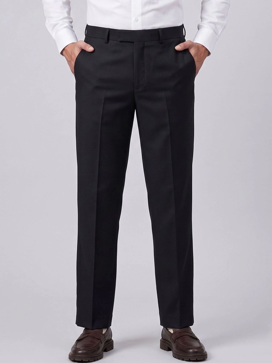 AXNIS Men Smart Straight Fit Trousers-picture-44