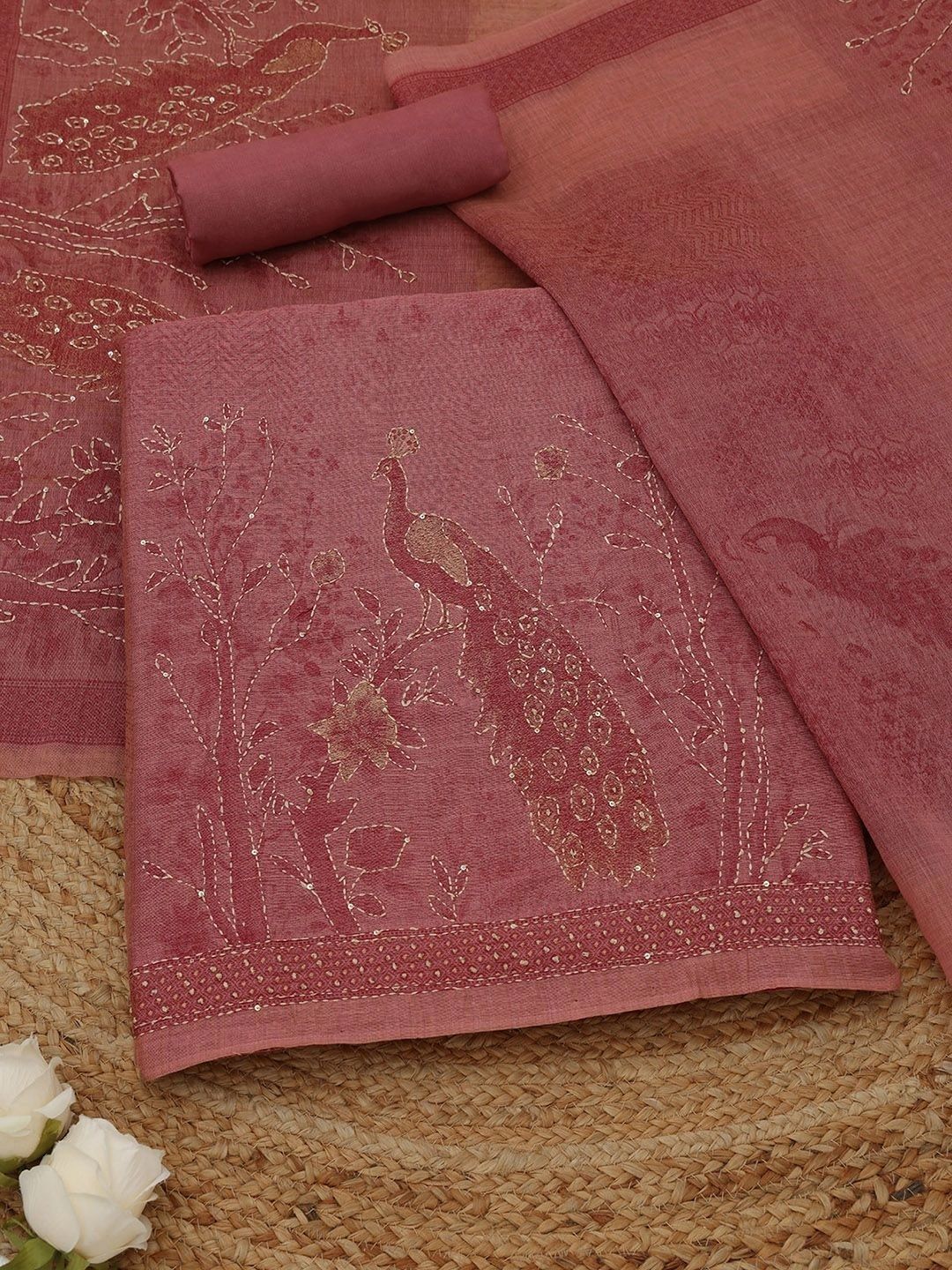 Soch Printed Unstitched Dress Material-picture-23