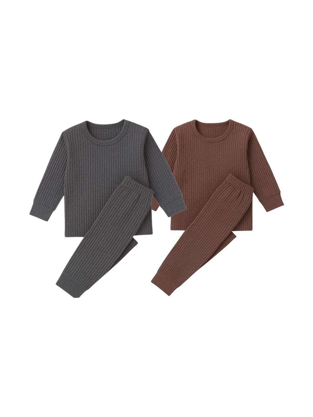CHICLIFT Kids Pack Of 2 Cotton Round Neck Thermal Set-picture-10