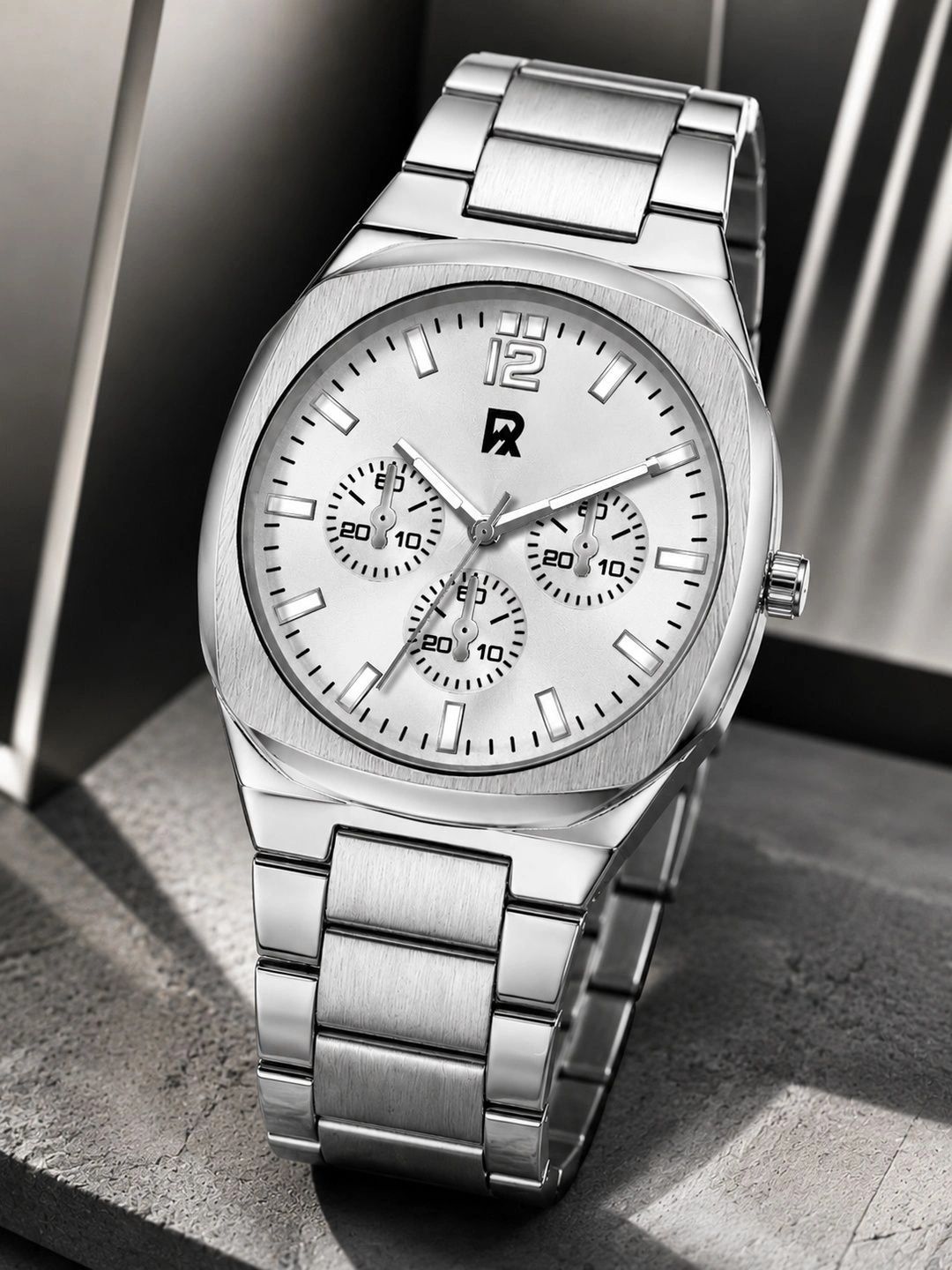 Roadster Men Dial & Stainless Steel Bracelet Style Straps Analogue Chronograph Watch HOBRD-101-SL-picture-30
