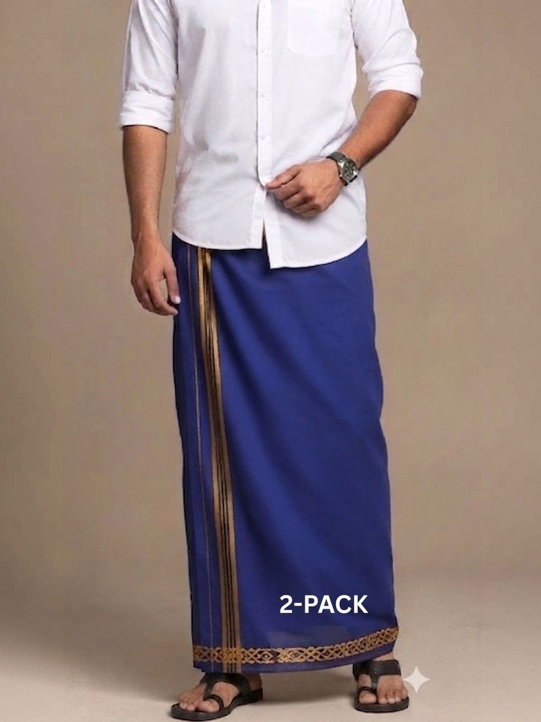Sharan Elegance Men Striped Cotton Dhoti Dhotis-picture-12