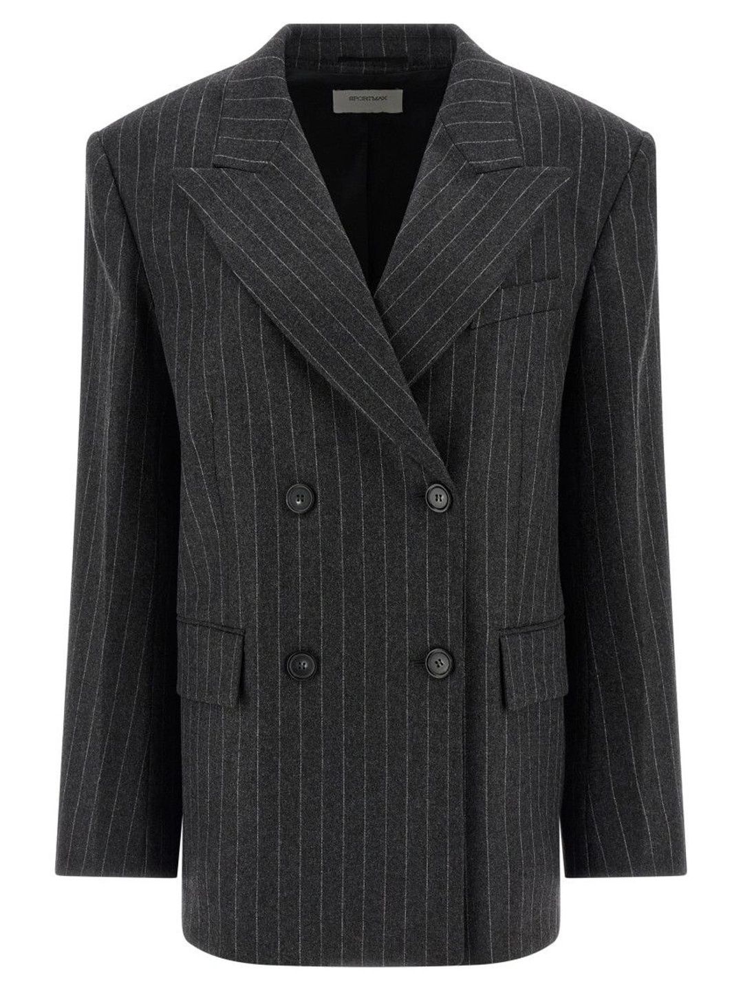 Sportmax Grey Striped Blazer-picture-14