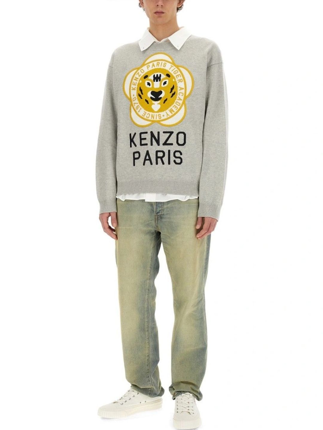 KENZO Men Woollen Pullover with Embroidered Detail-picture-34