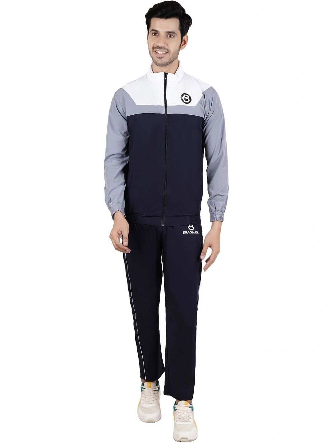 KRAGBUZZ Colourblocked Mock Collar Tracksuits-image-29