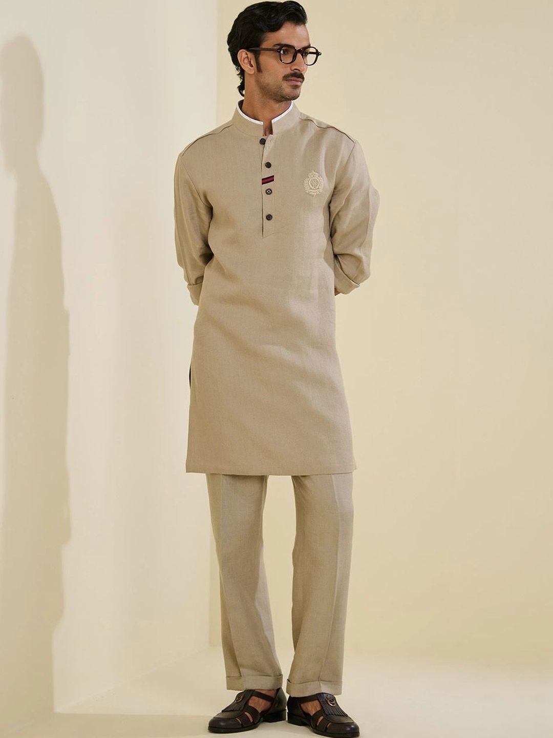 S&N by Shantnu Nikhil Men Thread Work Kurta-picture-19