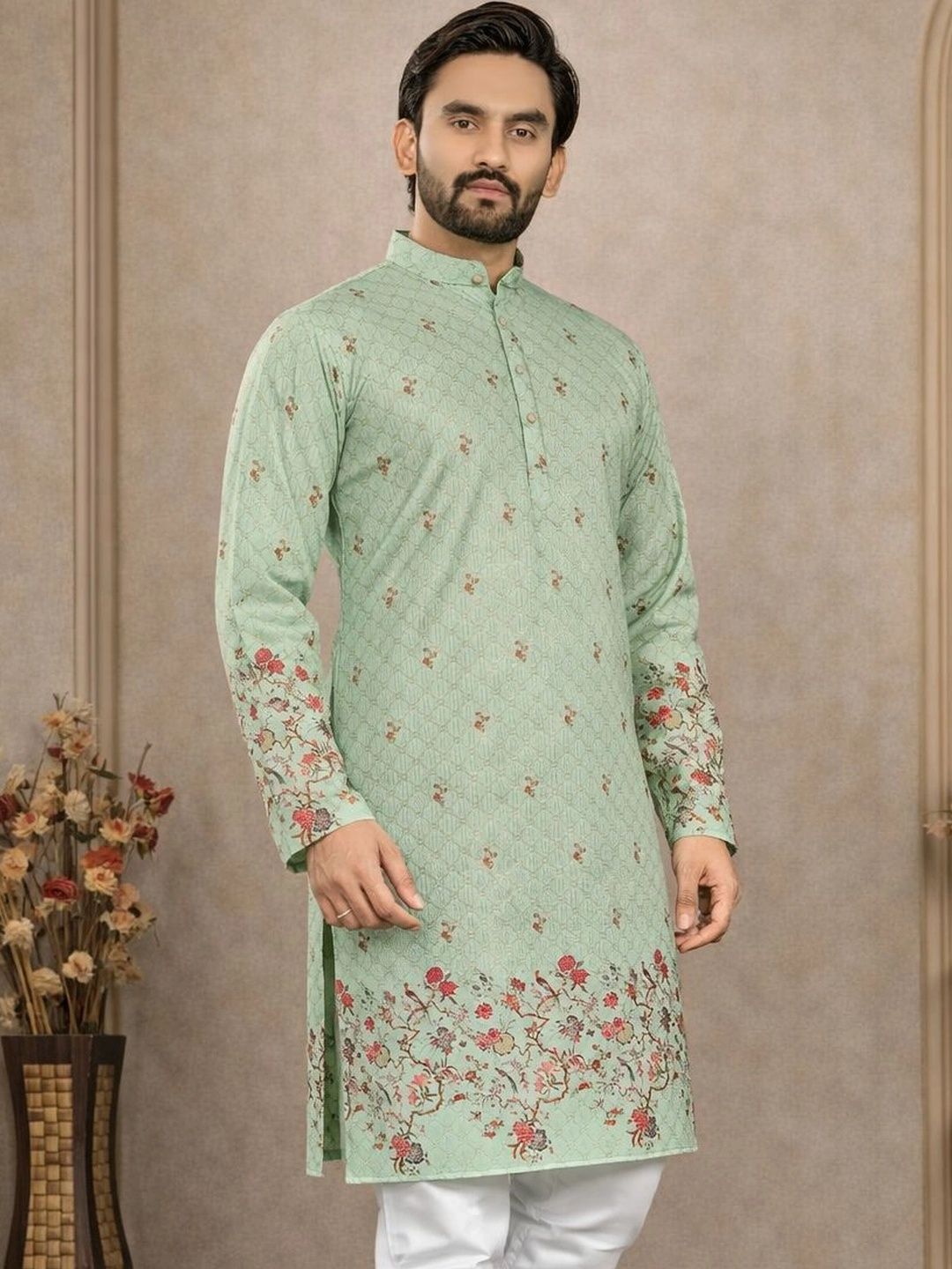 CELLUX Men Floral Printed Floral Kurta-picture-45
