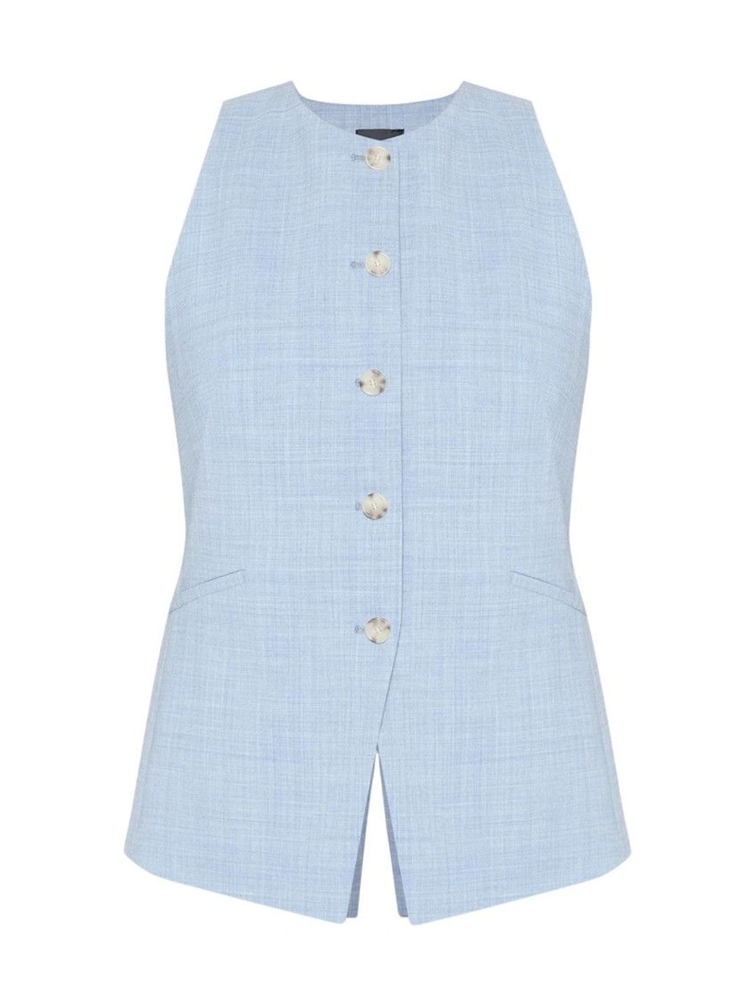 boss Blue Crew Neck Blazer Vest-picture-23