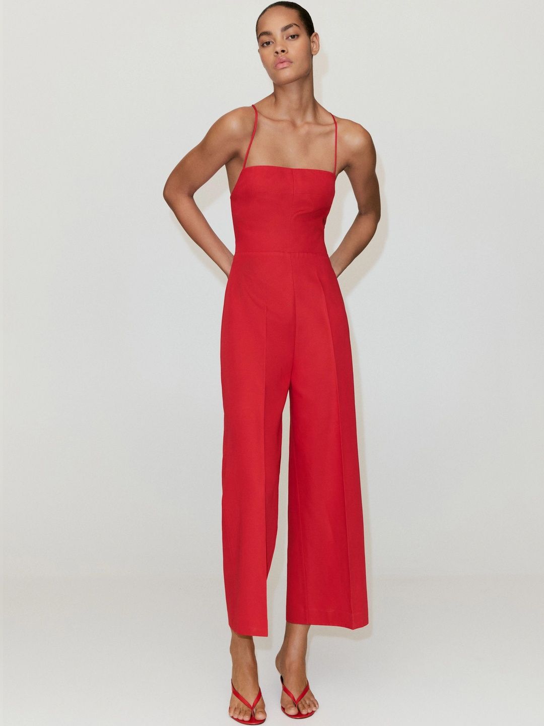 MANGO Linen Basic Jumpsuit-picture-24