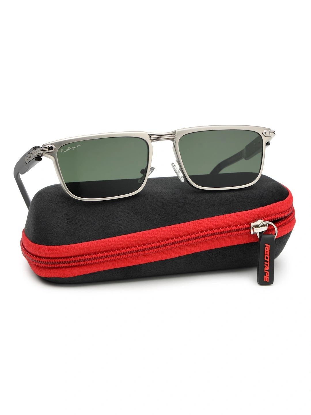 Red Tape Unisex Green Lens & Silver Frame Square Sunglasses with UV Protected Lens-picture-50