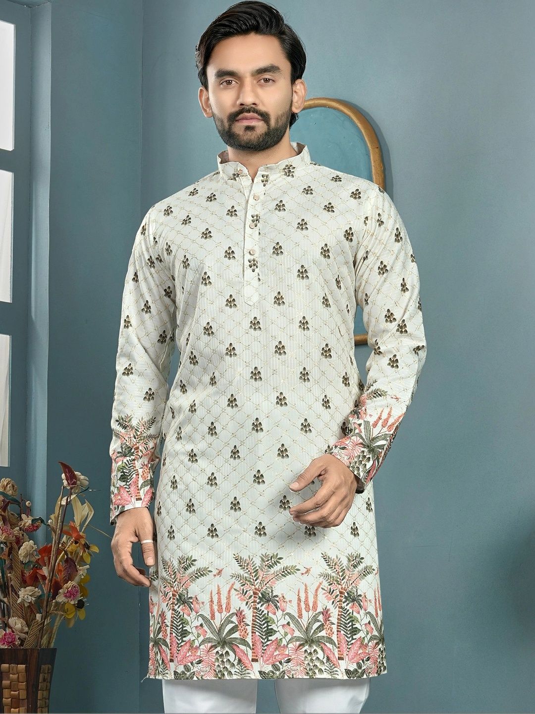 CELLUX Men Ethnic Motifs Printed Kurta-picture-44