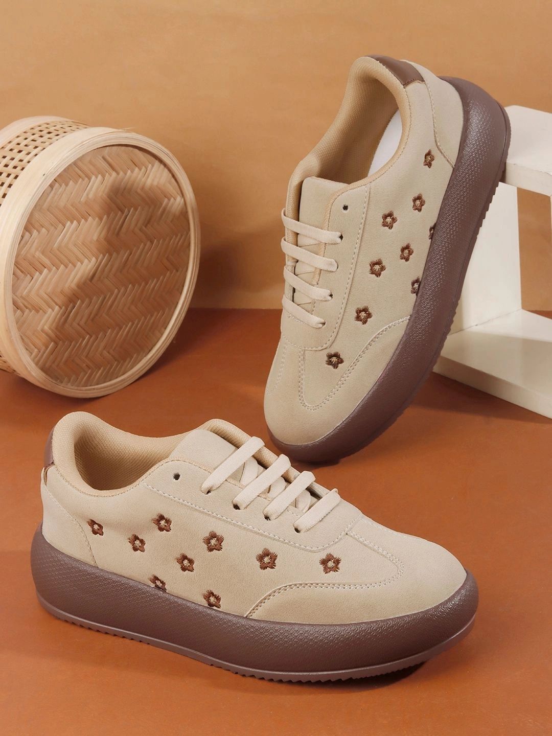 Try Me Women Printed Suede Sneakers-image-34