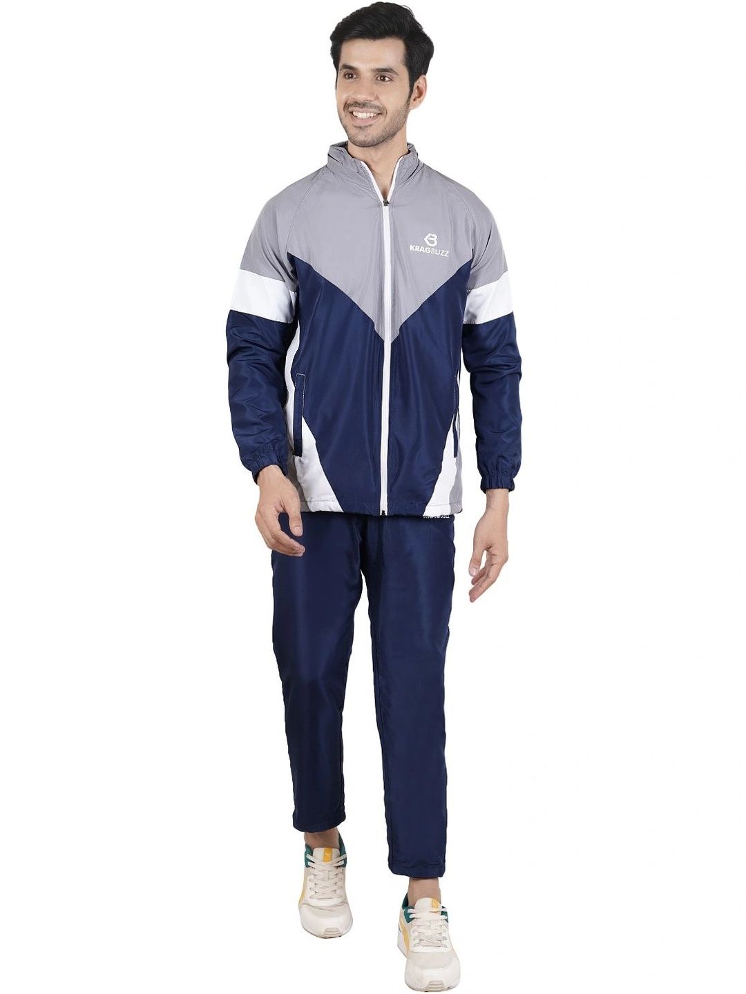 KRAGBUZZ Colourblocked Mock Collar Tracksuits-picture-10