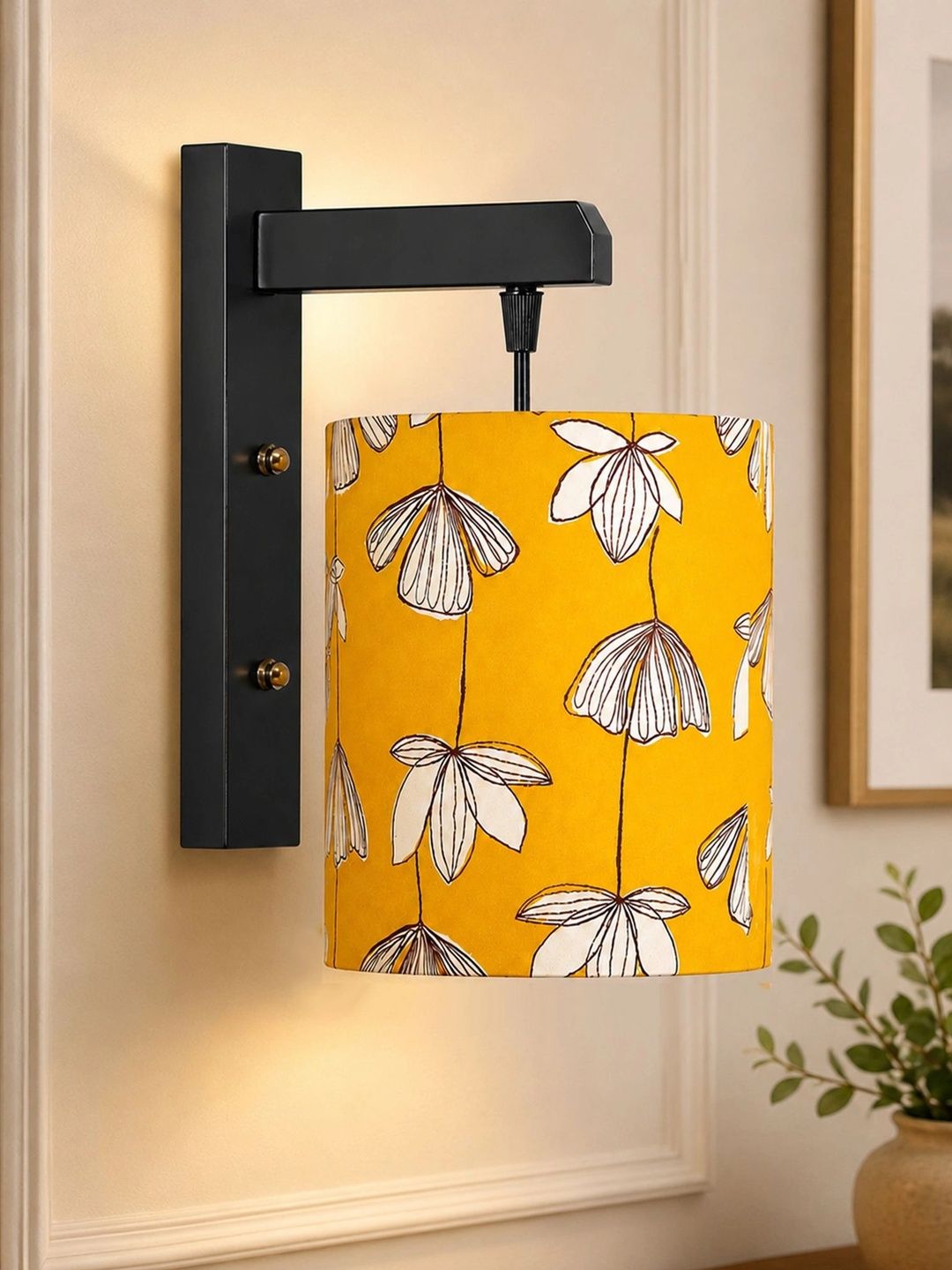 Glowhere Multicoloured Printed Wood Contemporary Cylinder Shaped Wall Lamp-picture-46