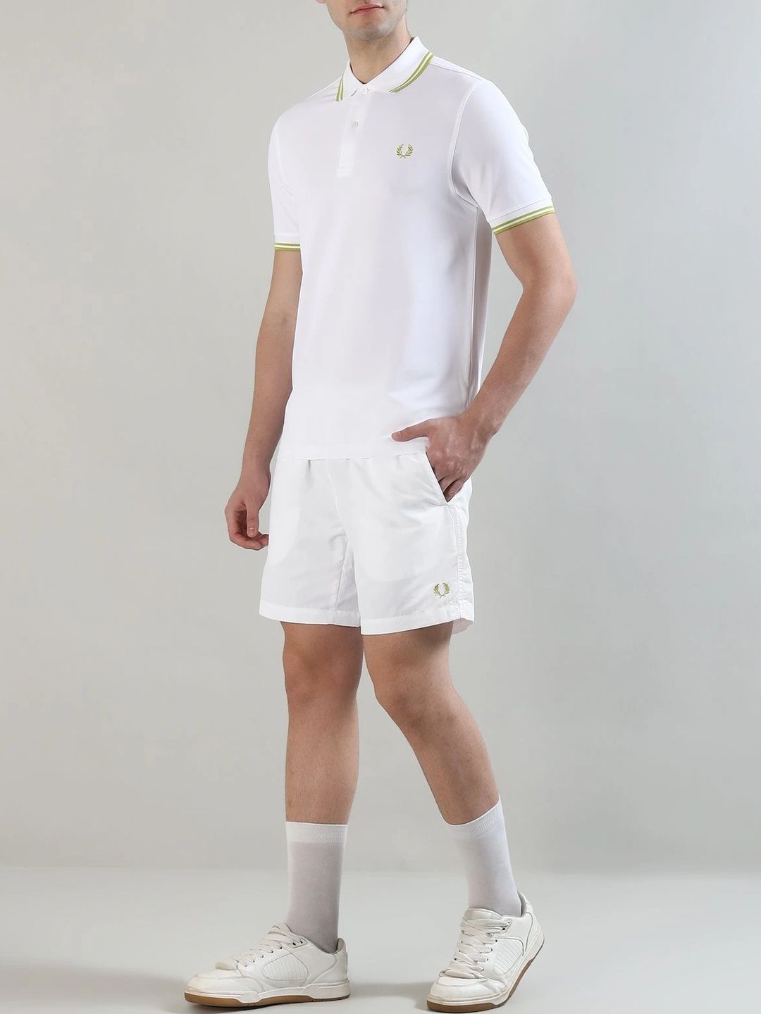 Fred Perry Men Slim Fit Training or Gym Sports Shorts-picture-53
