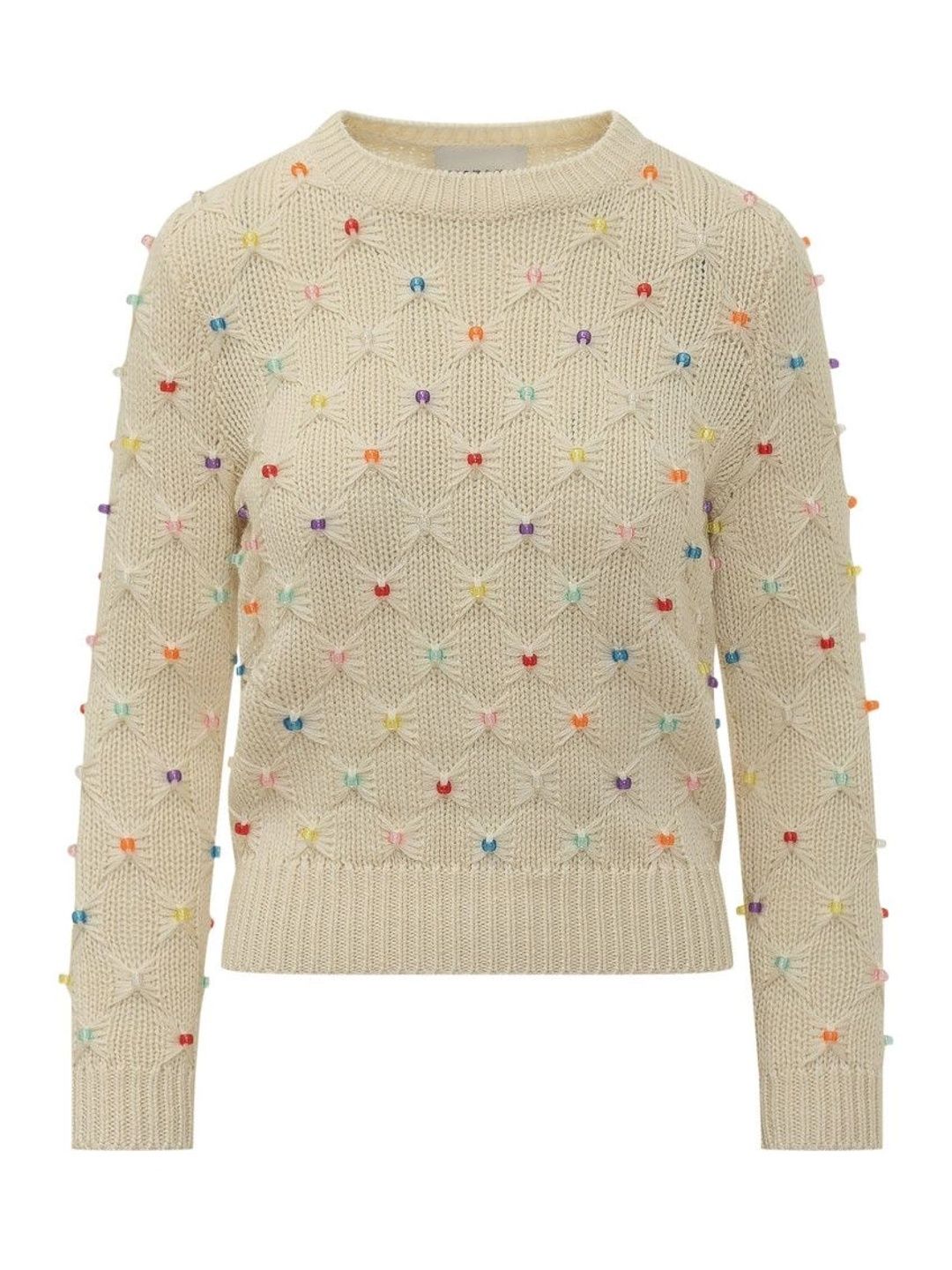 Marant Etoile Women Cable Knit Woollen Pullover with Embellished Detail-picture-36