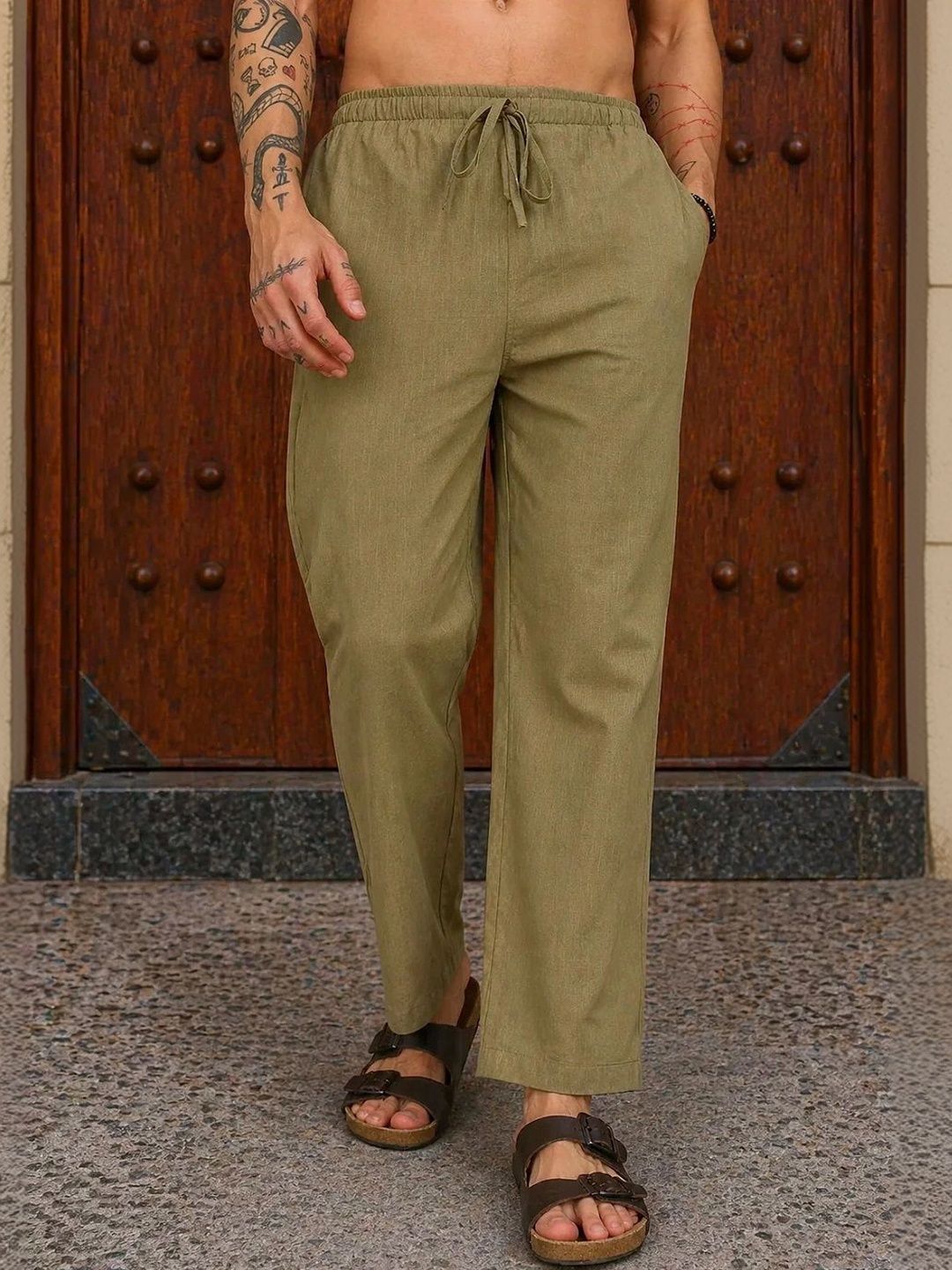 NEQA Men Relaxed Easy Wash Trousers-picture-25