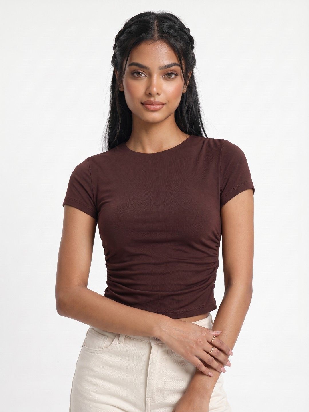 glitchez Round Neck Fitted Top-picture-20