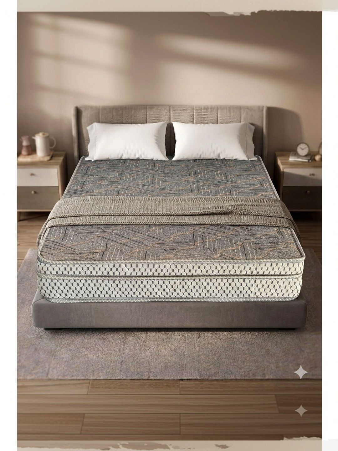 COZY CUB Grey Europedic Side Sleepers Quilted Single Mattress-image-18