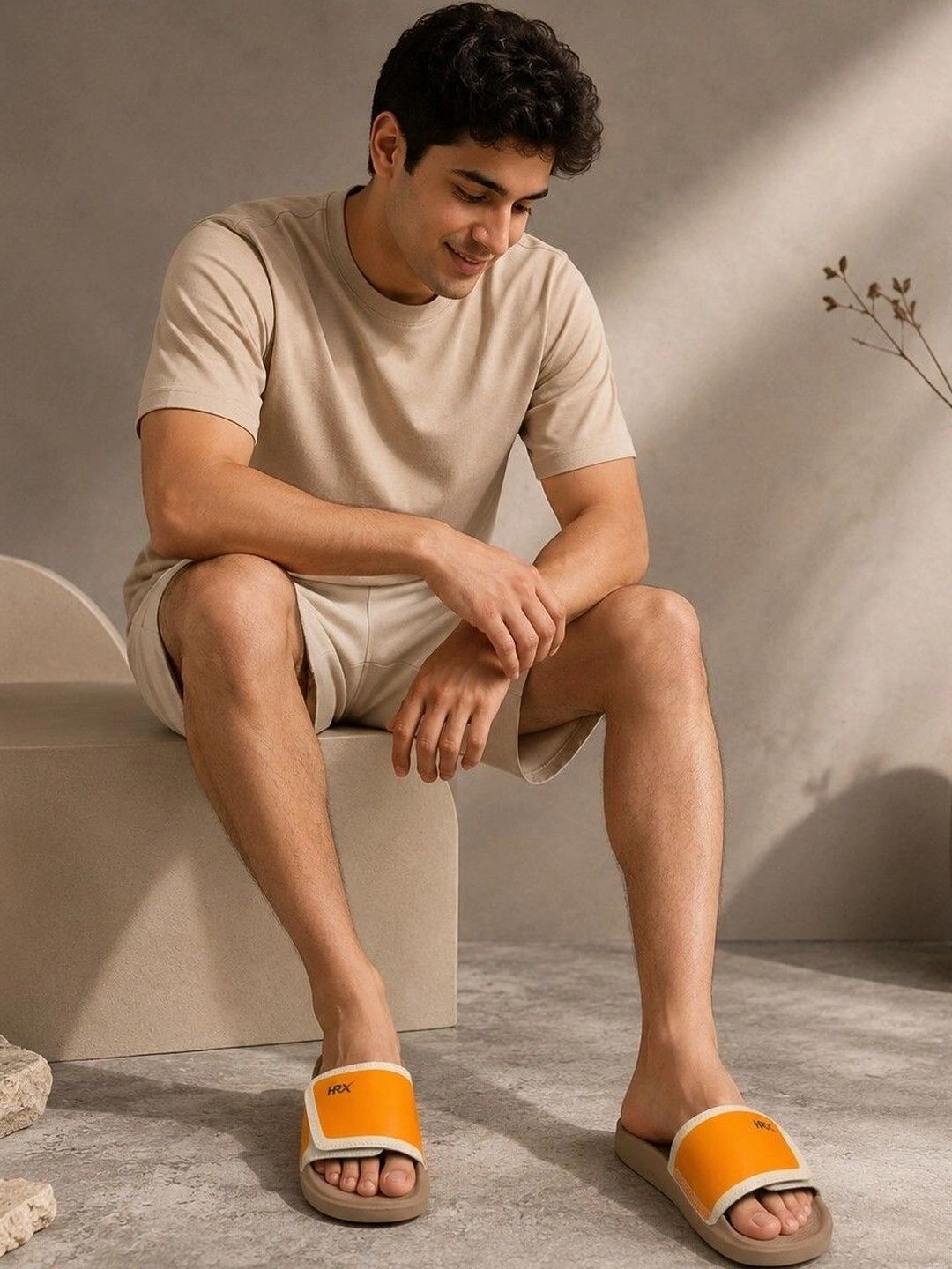 HRX by Hrithik Roshan Men Colourblocked Sliders-picture-46
