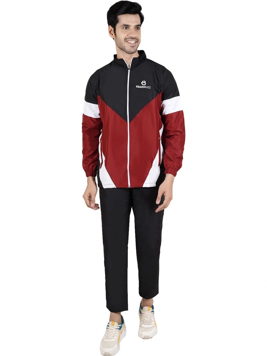 KRAGBUZZ Colourblocked Mock Collar Tracksuits-picture-47
