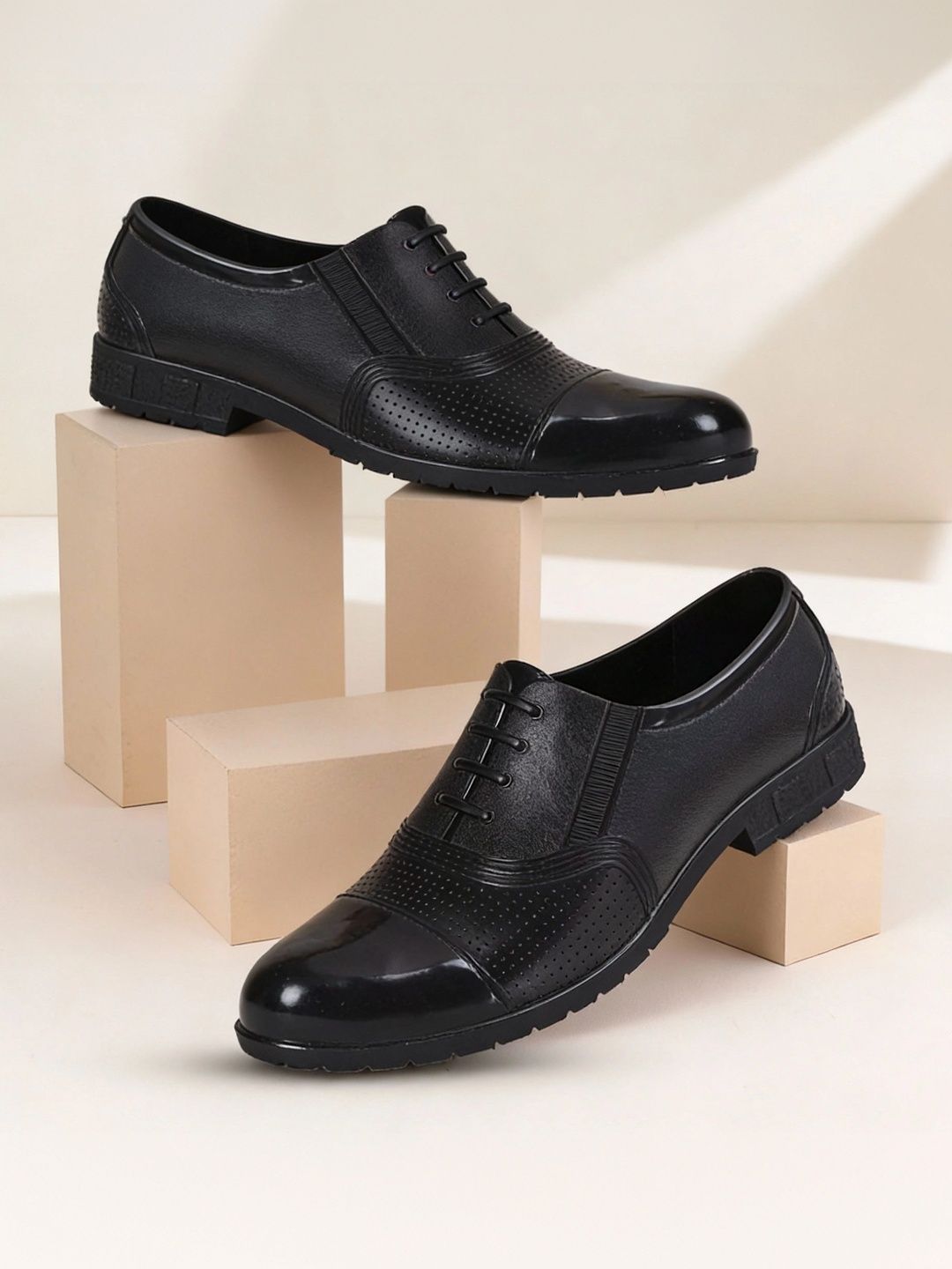 Ajanta SHOES Men Textured Formal Oxfords-picture-37