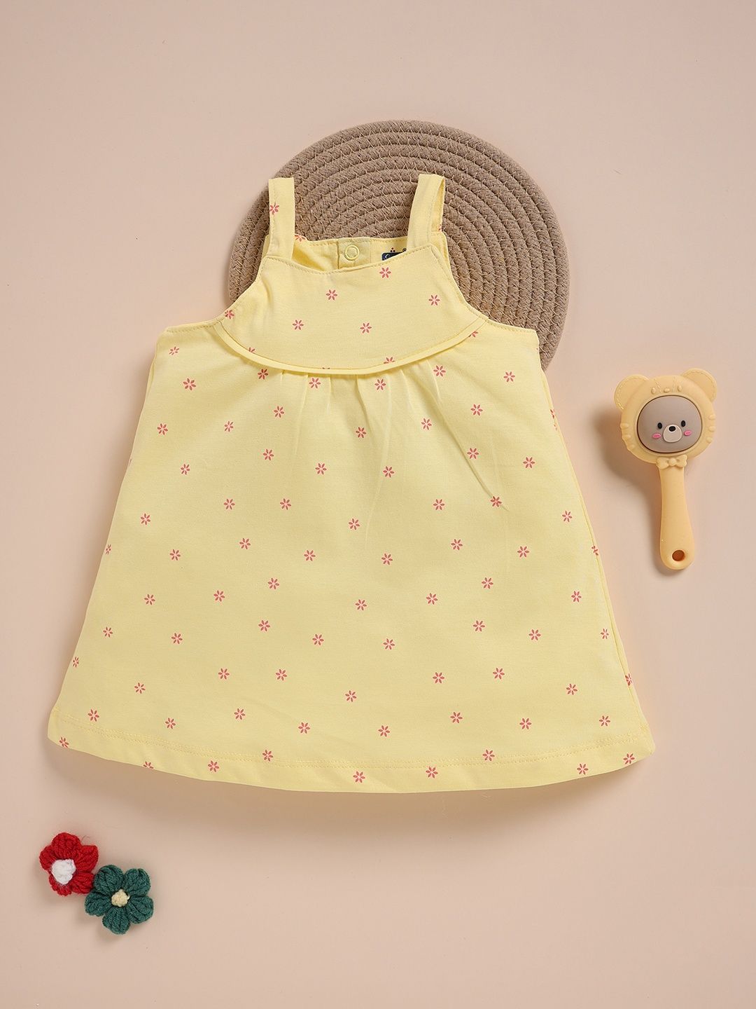 Simply Floral Print Pure Cotton A-Line Dress-picture-17