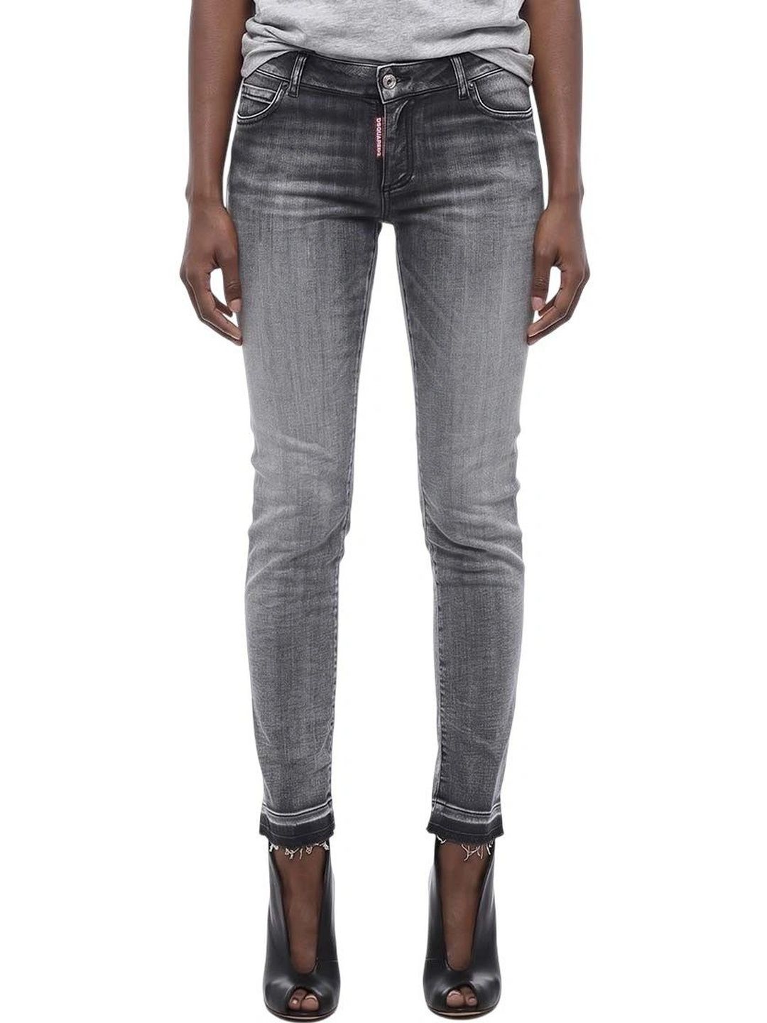 Dsquared2 Women Skinny Fit Mid-Rise Low Distress Jeans-image-32