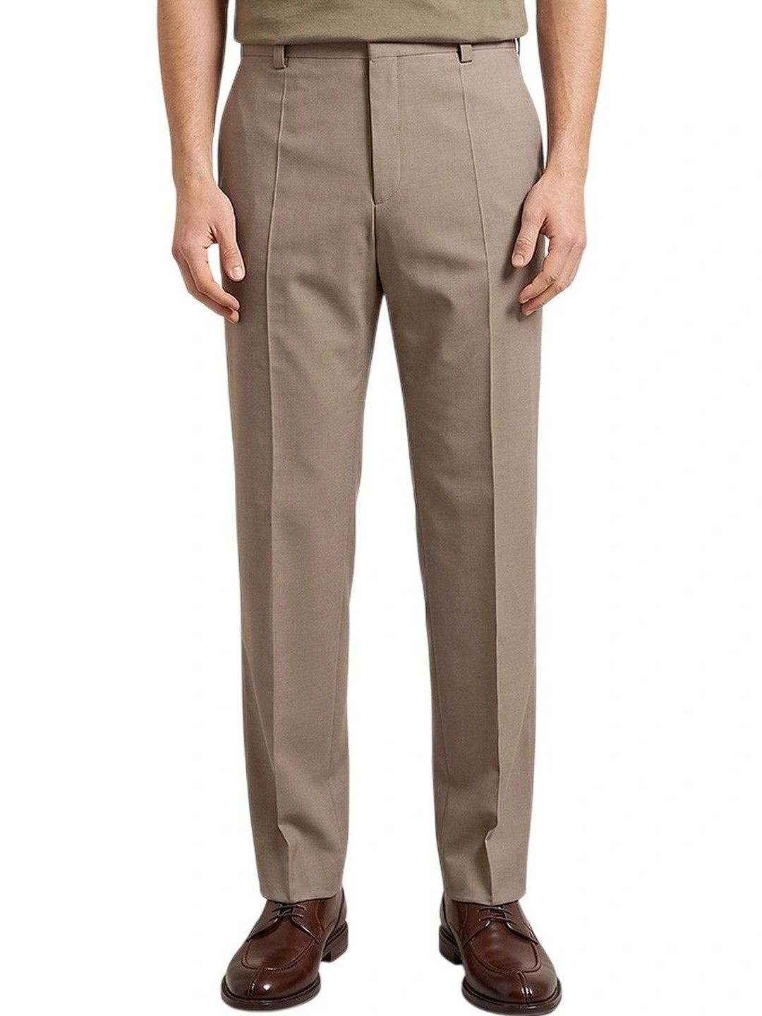 HUGO Brown Relaxed Fit Trousers-image-28