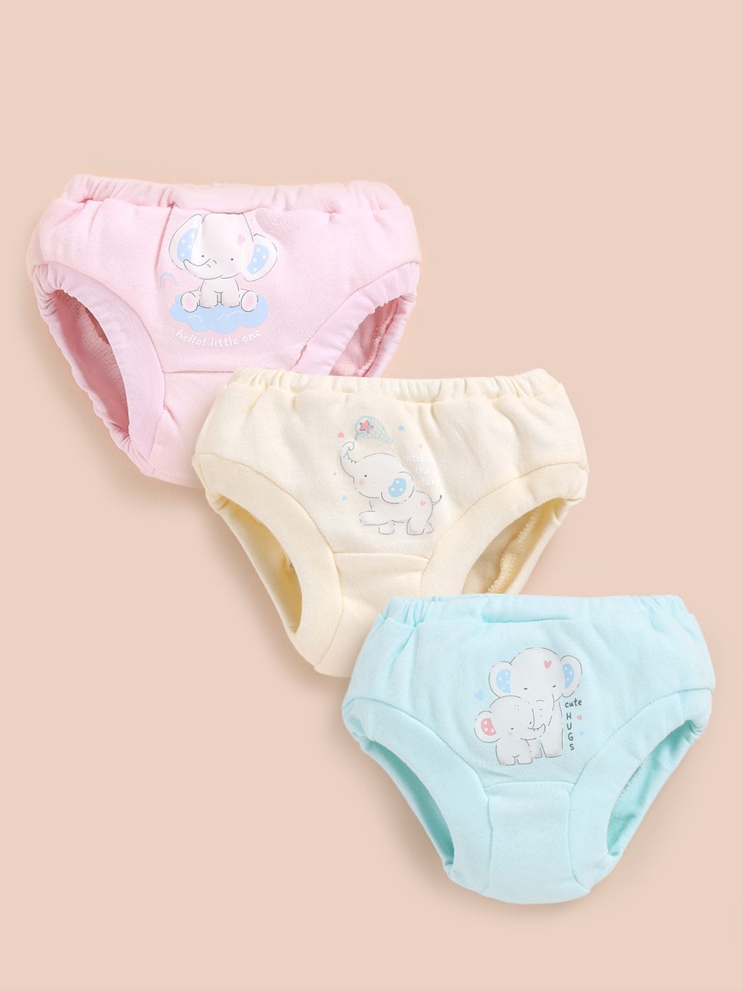 Simply Girls Pack of 3 Printed Cotton Basic Briefs-picture-31