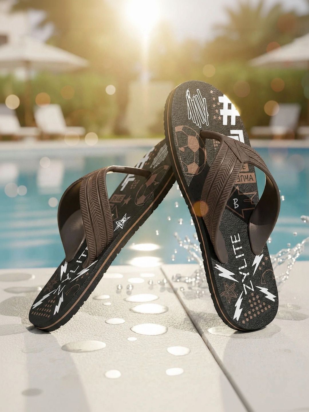 BREEZY Men Printed Rubber Thong Flip-Flops-picture-14